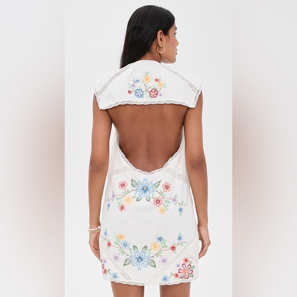 Free People Willow Floral Embroidered Mini Dress - Picture 3 of 10